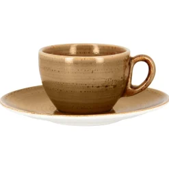 RAK Tasse à café marron porcelaine vitrifiée 23 cl Ø 9 cm Twirl
