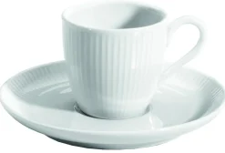PILLIVUYT Tasse à café rond blanc porcelaine culinaire 9 cl Plisse New