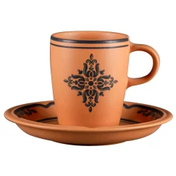 Tasse à café rond Tero Décor Ostia porcelaine 20 cl Ø 7 cm Earth - RAK Outlet