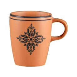 Tasse à café rond Tero Décor Ostia porcelaine 20 cl Ø 7 cm Earth - RAK Outlet
