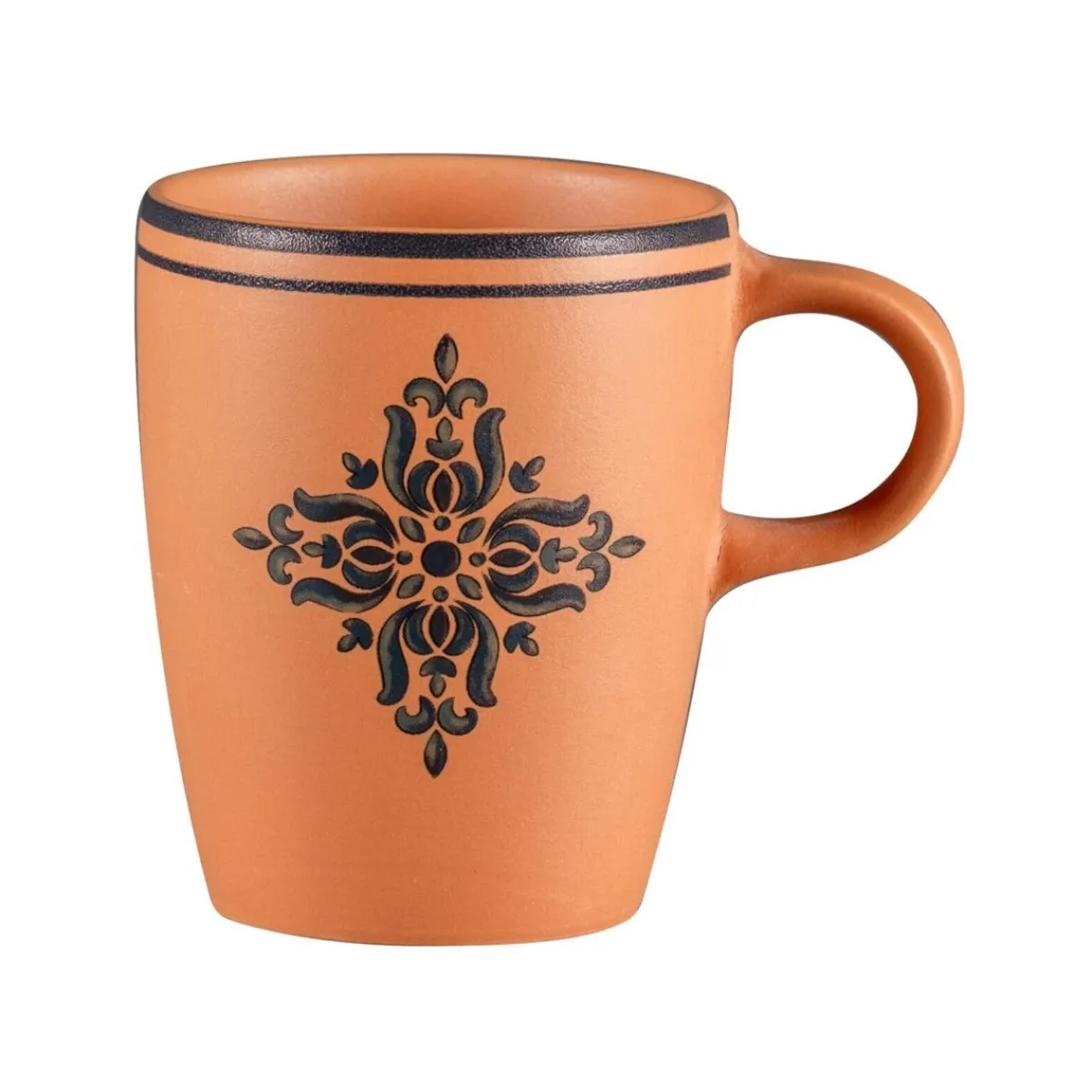 Tasse à café rond Tero Décor Ostia porcelaine 20 cl Ø 7 cm Earth - RAK Outlet