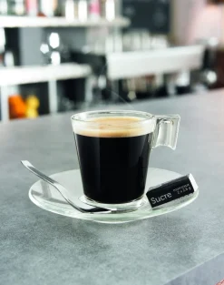 ARCOROC Tasse à café rond transparent verre trempé 8 cl Ø 7,6 cm Aroma Sale
