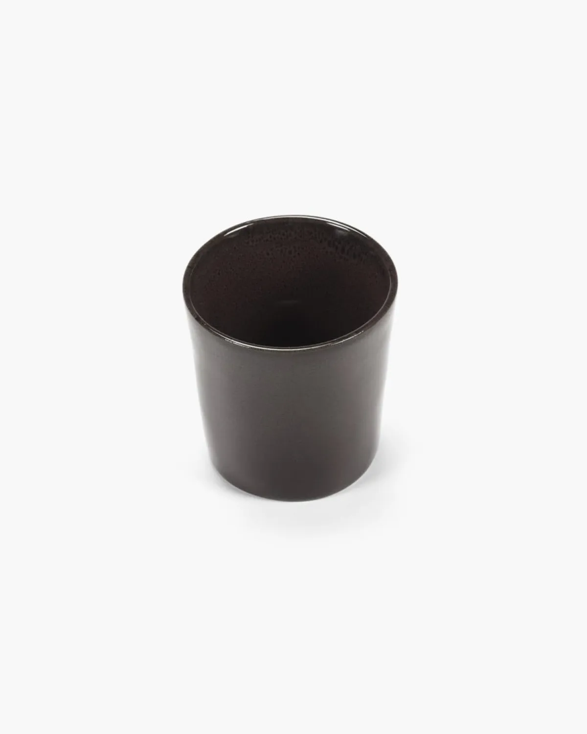SERAX Tasse à café sans anse rond ébène grès émaillé 13 cl Ø 7 cm La Mère Discount