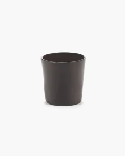 SERAX Tasse à café sans anse rond ébène grès émaillé 13 cl Ø 7 cm La Mère Discount