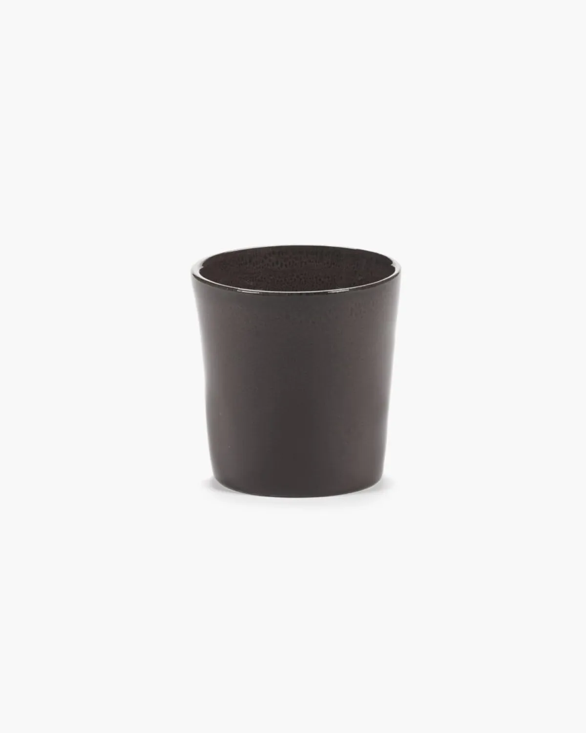 SERAX Tasse à café sans anse rond ébène grès émaillé 13 cl Ø 7 cm La Mère Discount