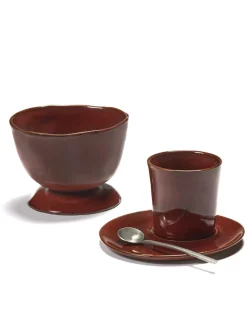 Tasse à café sans anse rond Venetian red grès émaillé 13 cl Ø 7 cm La Mère - SERAX Online