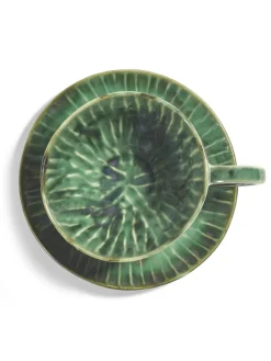 Tasse à cappuccino rond vert grès émaillé 14 cm Ø 14 cm Verde Lanza - SERAX Hot