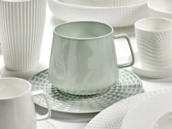 Tasse à cappuccino rond vert porcelaine bone china Ø 8,5 cm Nido - SERAX Online