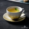 CHURCHILL Tasse à cappuccino / thé rond Gold porcelaine vitrifiée 34 cl Ø 11 cm Tide Online