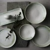 DUDSON Tasse à cappuccino / thé rond vert porcelaine vitrifiée 34 cl Ø 11 cm Finca Flint New