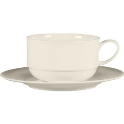 RAK Tasse à déjeuner empilable rond blanc porcelaine bone china 30,6 cl Ø 10 cm Bravura Outlet
