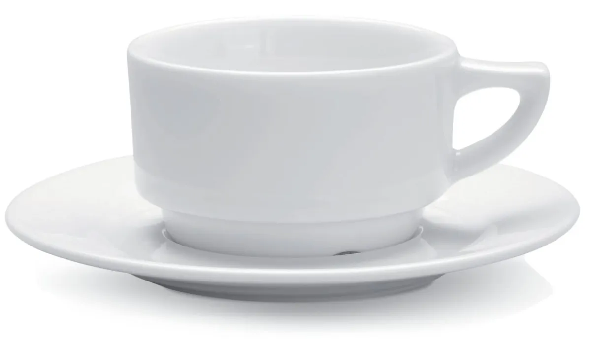PRO.MUNDI Tasse à déjeuner rond blanc porcelaine 28 cl Ø 10 cm Cafett Sale