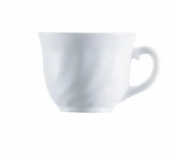 Tasse à déjeuner rond blanc verre opal 28 cl Ø 9,35 cm Trianon - ARCOROC Sale