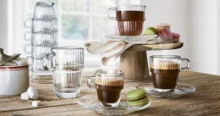 BORMIOLI ROCCO Tasse double expresso transparent verre trempé 18,5 cl Ø 7,1 cm Barshine Outlet
