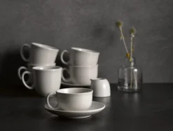 Tasse à espresso blanc porcelaine 7 cl Ø 6,3 cm Evo Pearl - DUDSON Clearance