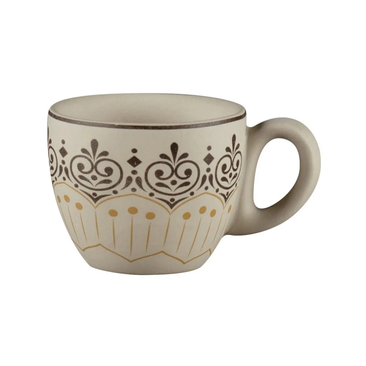 RAK Tasse à espresso rond Argila Décor Cartagena porcelaine 8 cl Ø 6,5 cm Earth Clearance
