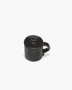 SERAX Tasse à espresso rond ébène grès émaillé 11 cl 8 cm La Mère Clearance