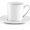 MEDARD DE NOBLAT Tasse et sous-tasse à café rond blanc porcelaine 12 cl Ø 12 cm Baghera Outlet
