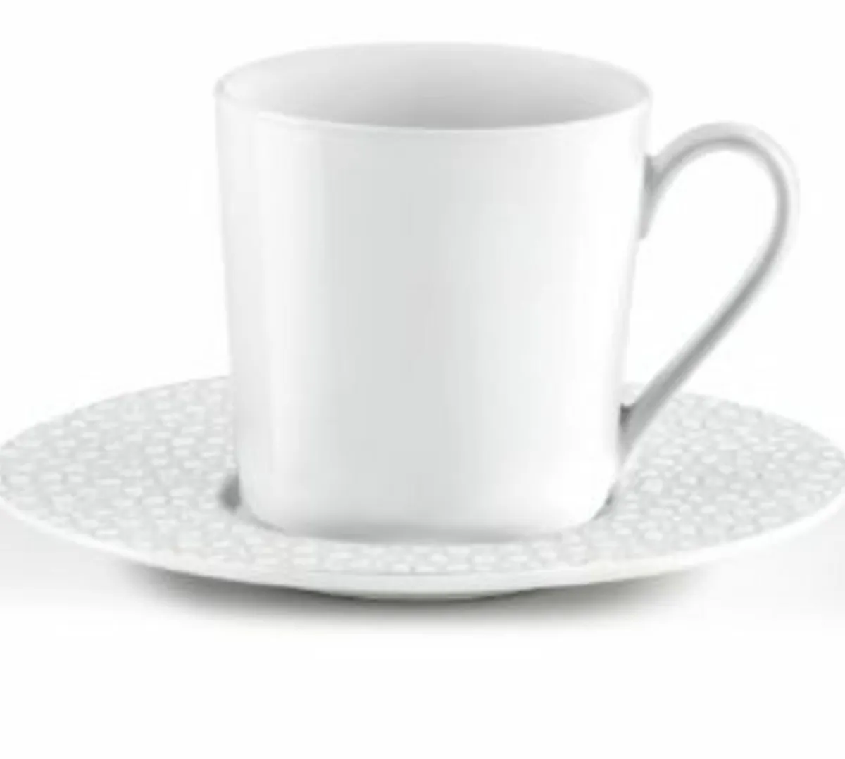 MEDARD DE NOBLAT Tasse et sous-tasse à café rond blanc porcelaine 12 cl Ø 12 cm Baghera Outlet