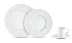 MEDARD DE NOBLAT Tasse et sous-tasse à café rond blanc porcelaine 12 cl Ø 12 cm Baghera Outlet