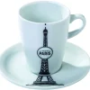 Tasse et sous tasse à déjeuner rond blanc porcelaine 27 cl Ville De Paris - PILLIVUYT Best