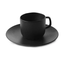 Tasse et sous tasse à expresso rond effet fonte porcelaine culinaire 8 cl Ø 13 cm Equinoxe - REVOL Sale