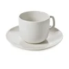 REVOL Tasse et sous tasse à thé rond Blanc albâtre porcelaine culinaire 20 cl Ø 16 cm Madeleine Sale