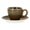 Tasse à expresso brun porcelaine vitrifiée 8 cl Ø 6,5 cm Twirl - RAK Online