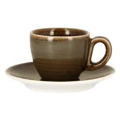 Tasse à expresso brun porcelaine vitrifiée 8 cl Ø 6,5 cm Twirl - RAK Online