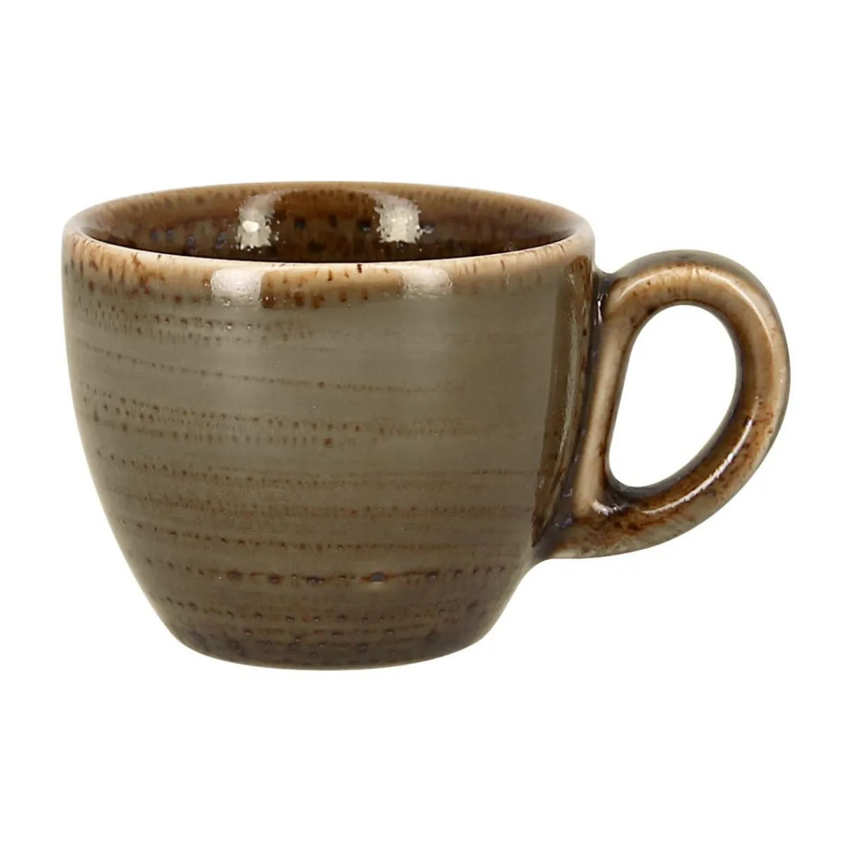 Tasse à expresso brun porcelaine vitrifiée 8 cl Ø 6,5 cm Twirl - RAK Online