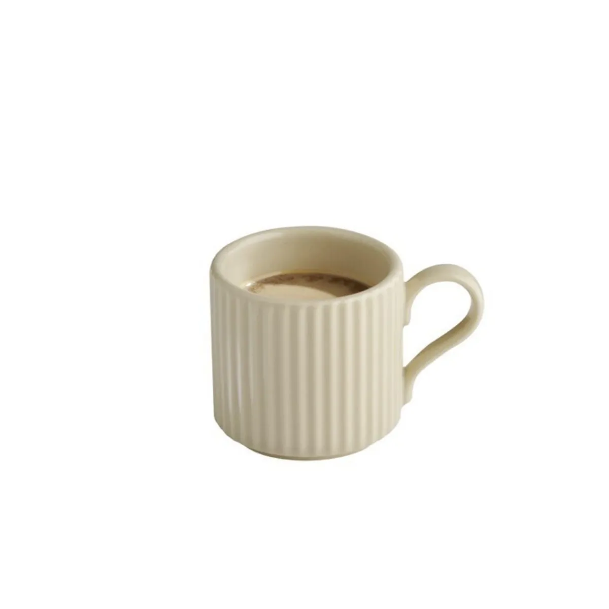 Tasse à expresso empilable rond beige porcelaine 8 cl Ø 6 cm The Grid - APS Best