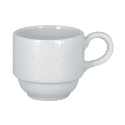 Tasse à expresso empilable rond blanc porcelaine 9 cl Ø 6 cm Charm - RAK Online