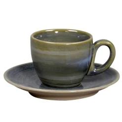 Tasse à expresso Jade porcelaine vitrifiée 8 cl Ø 6,5 cm stone Spot - RAK Discount
