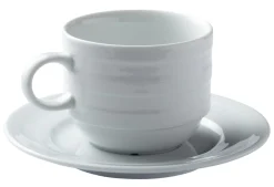 Aucune Tasse à expresso rond blanc porcelaine 9 cl Ø 6 cm Ruby New
