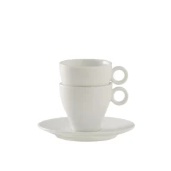 PRO.MUNDI Tasse à expresso rond blanc porcelaine 9 cl Ø 6,4 cm Slim O Discount
