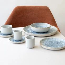 Tasse expresso rond bleu grès émaillé 9 cl Ø 5,5 cm Ice - ACCOLADE Clearance
