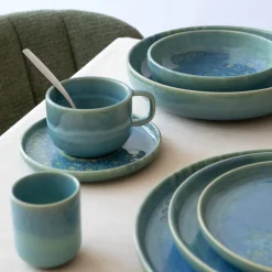 ACCOLADE Tasse expresso rond bleu grès émaillé 9 cl Ø 5,5 cm Magic Sale