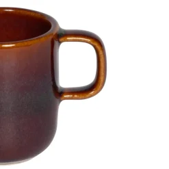 Tasse expresso rond Marron Bleu grès émaillé 9 cl Ø 5,5 cm Amber - ACCOLADE Clearance