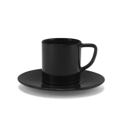 PLATEX Tasse à expresso rond noir mélamine 8 cl Ø 5,3 cm Prestige New