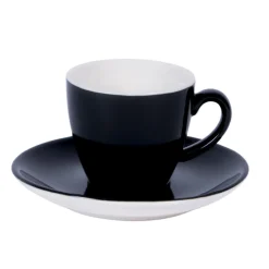Tasse à expresso rond noir porcelaine 10 cl Ø 6,3 cm Emotions - PRO.MUNDI Discount