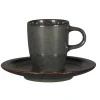 Tasse à expresso rond noir porcelaine vitrifiée 9 cl Ø 5,8 cm stone Ease - RAK Best