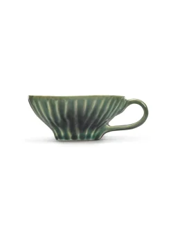 Tasse à expresso rond vert grès émaillé 10,7 cm Ø 10,7 cm Verde Lanza - SERAX Best