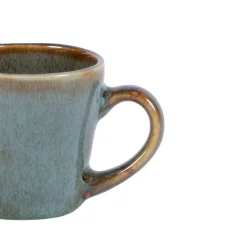 PRO.MUNDI Tasse à expresso vert grès émaillé 9 cl Ø 6,2 cm Sky Discount