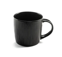Tasse rond noir grès émaillé 28 cl Magma - MEDARD DE NOBLAT Discount