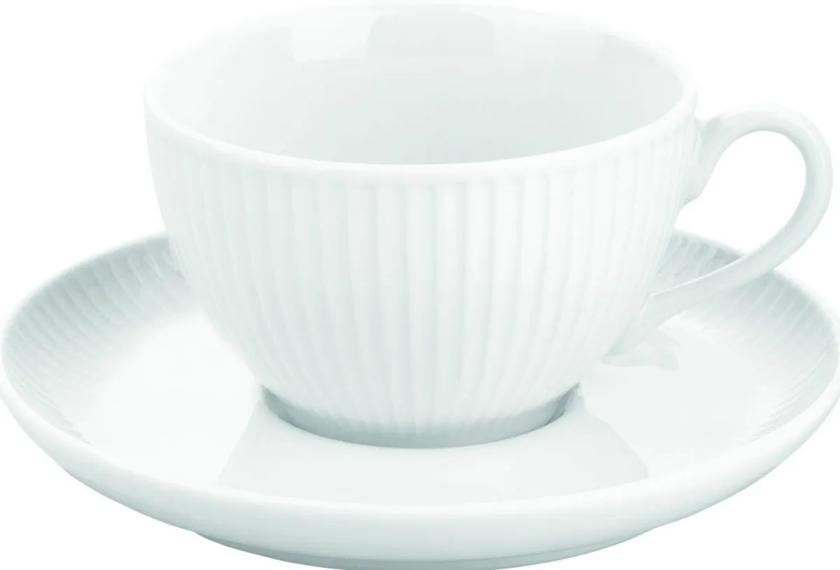 PILLIVUYT Tasse à thé blanc porcelaine culinaire 18 cl Plisse
