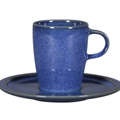 Tasse à thé bleu porcelaine vitrifiée 20 cl Ø 7 cm stone Ease - RAK Clearance
