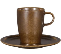 RAK Tasse à thé bronze porcelaine vitrifiée 23 cl Ø 7,3 cm stone Ease Hot
