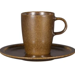 Tasse à thé bronze porcelaine vitrifiée 20 cl Ø 7 cm stone Ease - RAK Discount