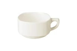 Tasse à thé carré ivoire porcelaine vitrifiée 23 cl Ø 9,3 cm Ska - RAK Outlet