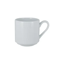 Tasse à thé empilable blanc porcelaine vitrifiée 23 cl Ø 8 cm Access - RAK Hot